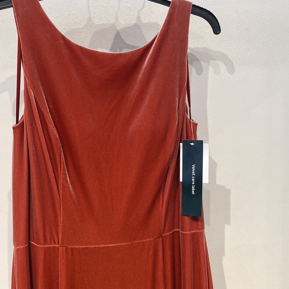 Floor length, dusty rose, size 14, velvet - Picture 3 of 3